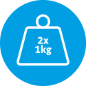 Weight Icon 2x 1kg