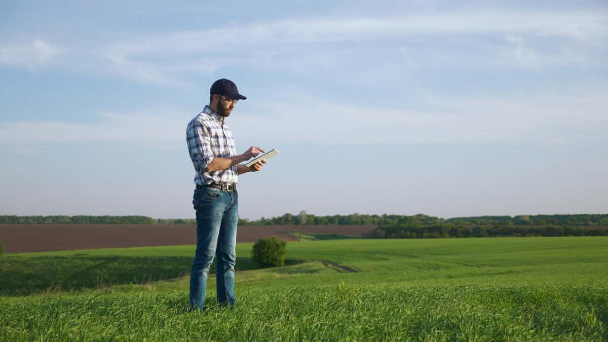 Farmer On phone