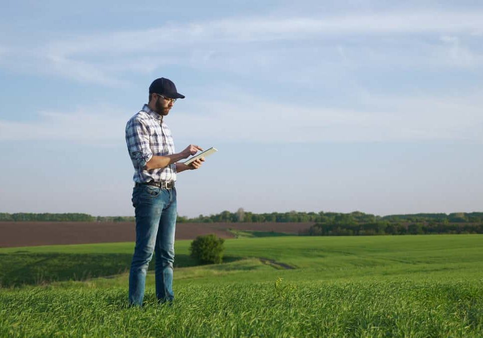 Farmer On phone